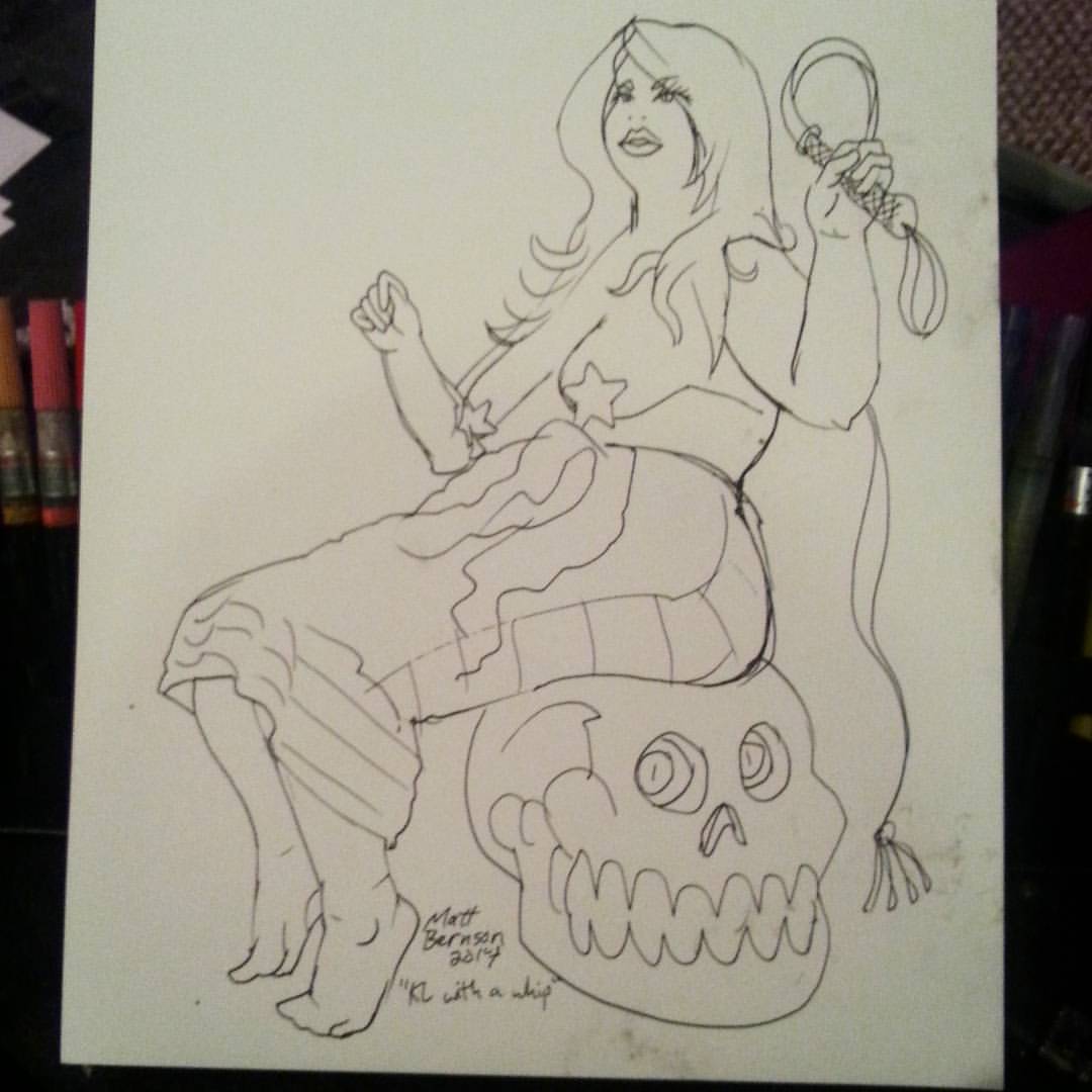 Here&rsquo;s a drawing of Kristi Lyn from Dr. Sketchy&rsquo;s Boston.  #art