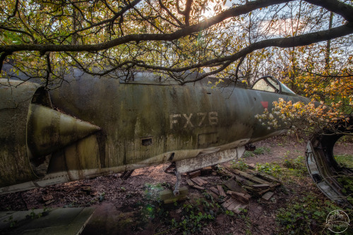 MAVERICK’S BACK YARDHidden behind a company shed, these two fighter jets are slowly rusting away. It