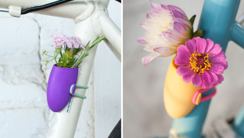 art-tension:Tiny Bicycle Flower Vases Are The Perfect Bike Accessory For Spring               on  Et