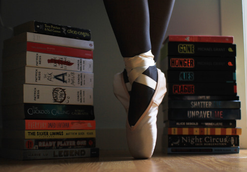 mariethelibrarian:  September book photo challenge Day 5: Bookstack I decided to make two bookstacks