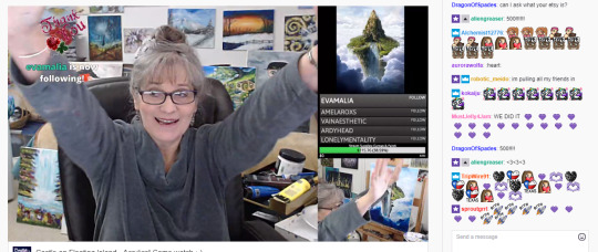 nifigiri:  nifigiri:  nifigiri:  nifigiri: I was scrolling through Twitch and found a steam of an old lady painting and chatting and it’s honestly the most wholesome thing She wants to make it to 500 followers by the weekend so she can have a reason