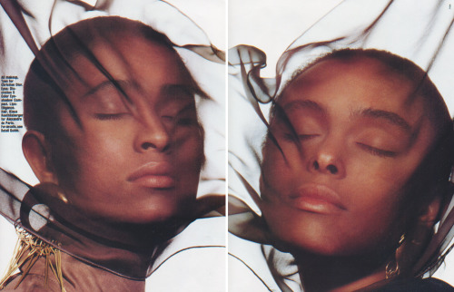 hfgl: Lana Ogilivie and ? by Tyen, Elle US June 1989