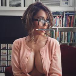 Babes-With-Glasses:  I’d Let Her Solve Quadratic Equations With Me 