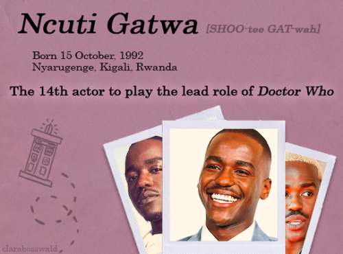 clarabosswald: introducing ncuti gatwa as the fourteenth doctor [sources for further reading under t