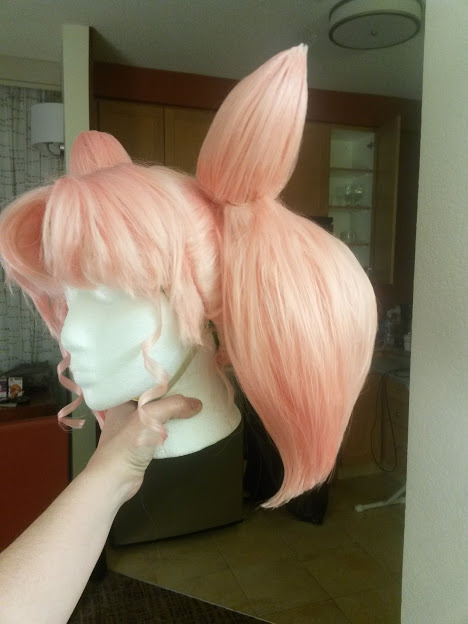 Chibiusa wig commission! Base is a Chibi from Arda wigs in Bubblegum Pink!