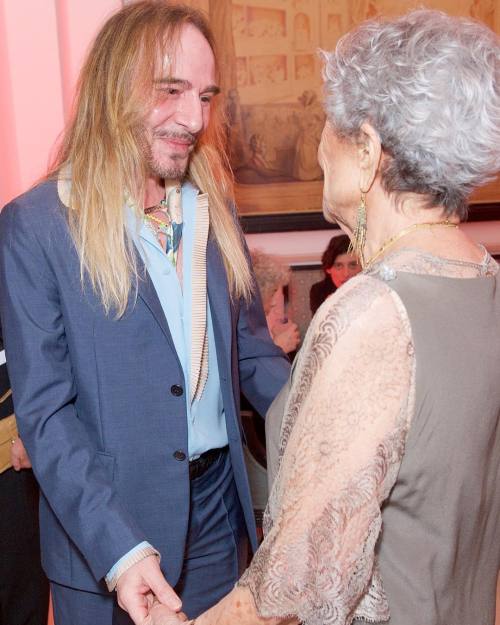 naughtyfacelikes:  John Galliano surprises Mrs B at her 90th birthday party #LFW (: Antonio Salgado)