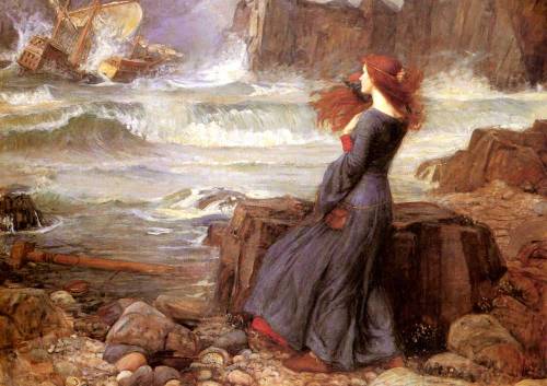 artist-waterhouse:Miranda, 1916, John William WaterhouseMedium: oil,canvas