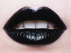 contexxxt:  &ldquo;You know why I started wearing black lipstick daddy?&rdquo; she whispered into his ear, as her hand slid across his stiff bulge in his jeans, &ldquo;… because it looks great with thick white cum streaked across it.&rdquo; 
