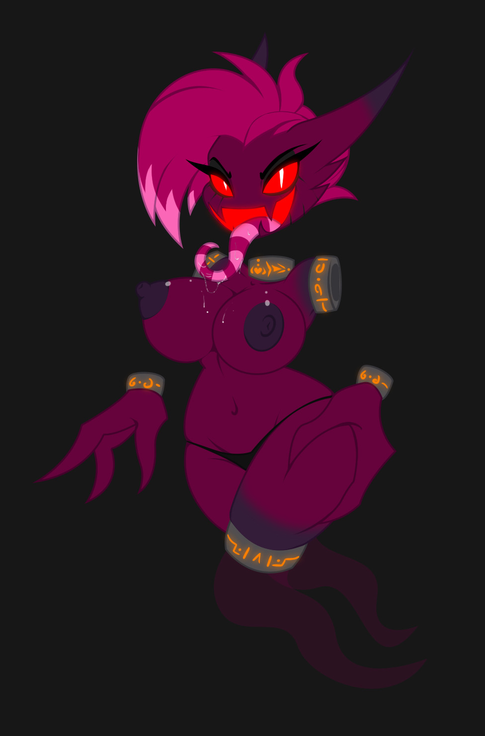 lil-mizz-jay:  Daeva the Haunter!Adoptable Redesign for KriegTheMonster!A loooooong