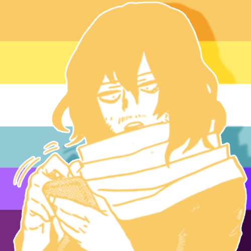 mlm-kiri: Non-binary gay Aizawa icons requested by Anon!Non-binary gay flag credit to @gywozepp