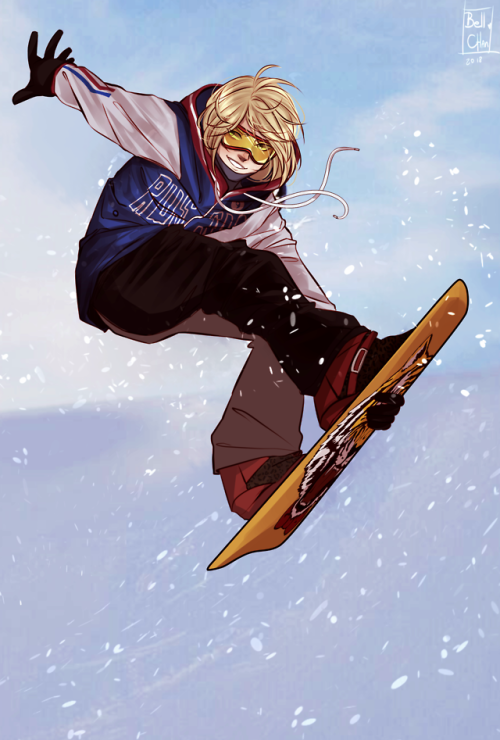 bellchaan:  Yuri praticando outra modalidade esportiva? Que tal Snowboard? <3  