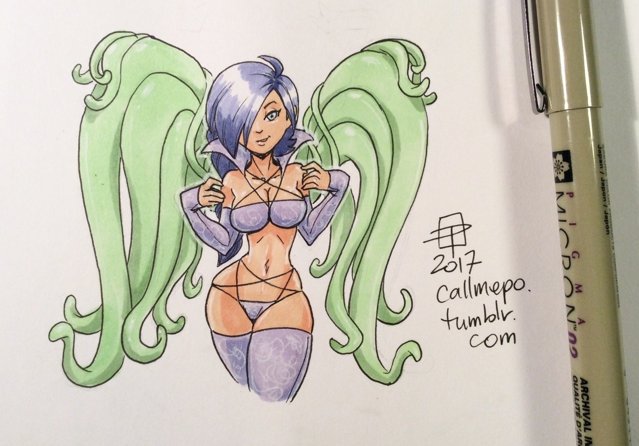 callmepo: Tiny doodle of Victoria’s Secret Alt Angel @z0nesama‘s Zone-tan.  So