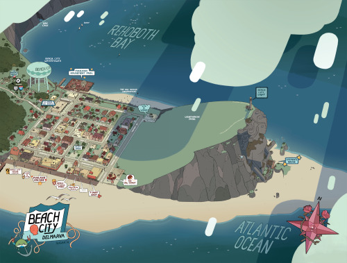 stevensugar:Beach City, DelmarvaA little over a year ago I had the chance to make a canonical map of