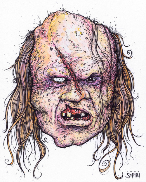 brokehorrorfan: Faces of Death by Cody Schibi for Guzu Gallery’s Icons of Horror gallery.