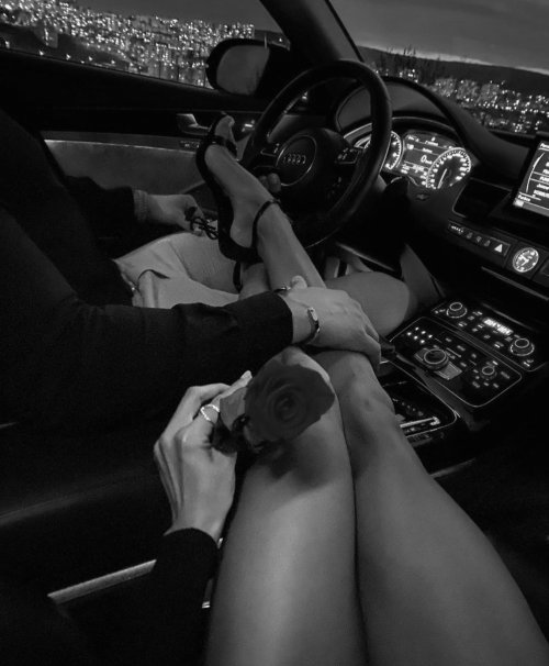 highheels-and-whiskey:  classy-for-the-gentleman:  Those two (three) stems are the best accessory in my new Q7 😎. Thanks for joining me for dinner and overlooking the city😘😘🐈👠&amp;🥃   You know how to treat a woman, babe. This night has