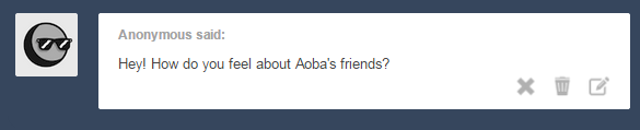 askslyandshirobae:  Shiroba: Oops! Just kidding~ It’s not like we’re going to