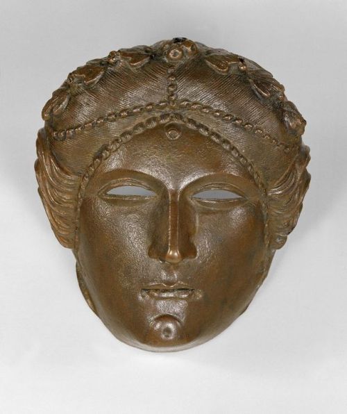 Ancient Roman bronze mask, Middle Imperial period 2nd half 2nd century AD