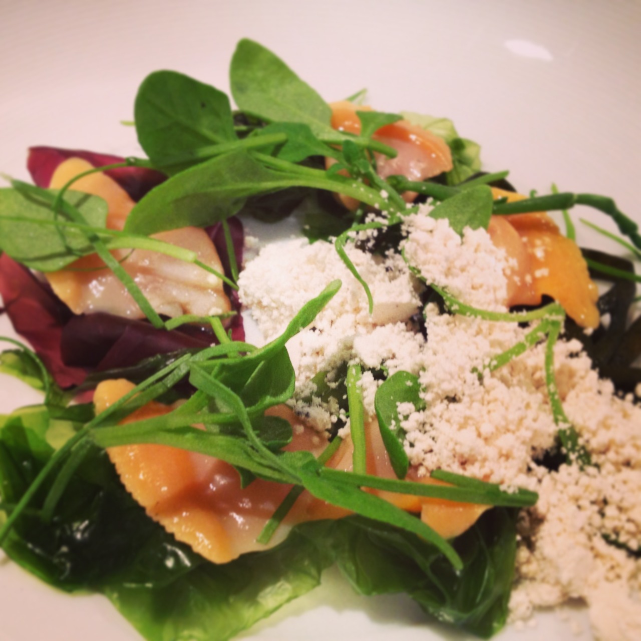 chefnicholaswilkins:  Mahogany clams, brown butter sand, ocean herbs, seaweeds, mangalista