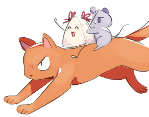 inazumatrash:The Cat, the Rat and the Onigiri.