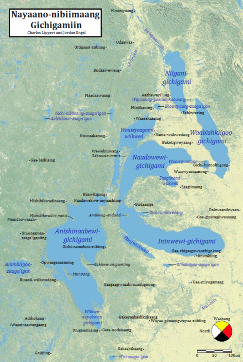endasogiizhik:Nayaano-Nibiimaang-Gichigamiin | The Five Freshwater SeasEnjoy this map from The Decol