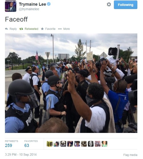 iwriteaboutfeminism: Ferguson protesters gather for highway shutdown. Part 2