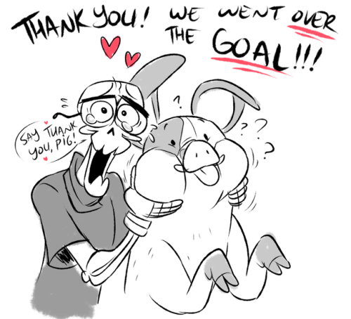 THANK YOU, EVERYONE! We went over the goal! I’ll be doing the raffle drawing later tonight! If