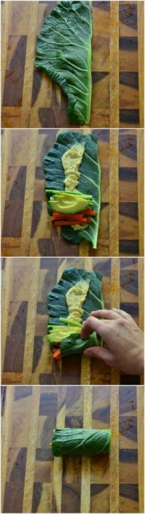 Fresh Veggie Collard Wraps