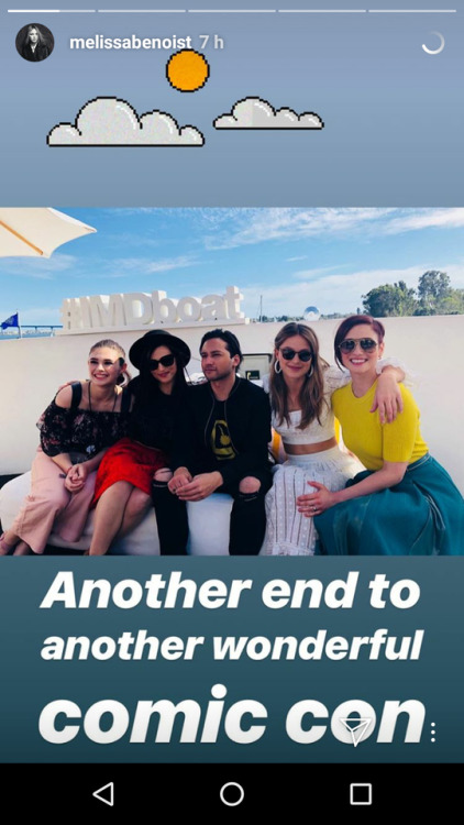 Melissa Benoist + supergirl cast (via instagram story)