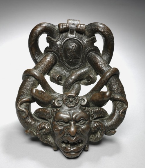 blondebrainpower:A Bronze Door Knocker forged in Renaissance Venice, depicting the Gorgon, Medusa. M