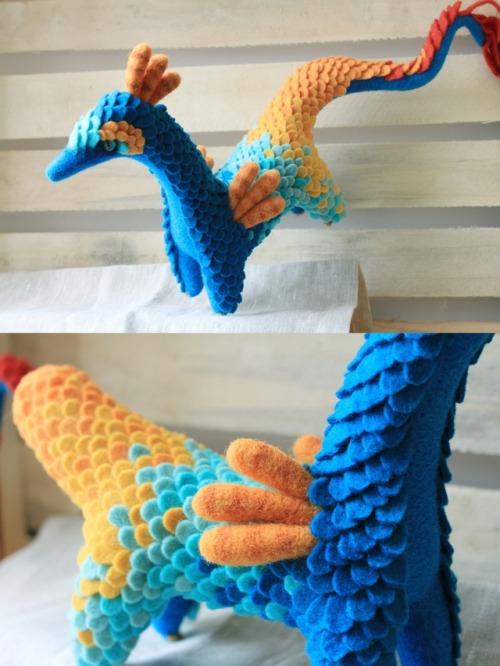 Porn Pics sosuperawesome: Needle Felted Dragons, by