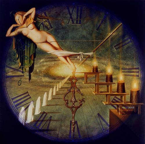 Siegfried Zademack — Galactic Clock  (oil on canvas, 1992)