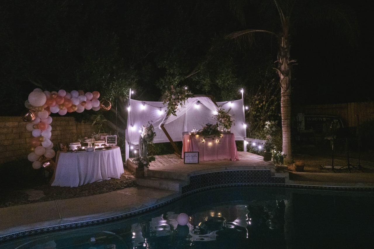  #wedding#venue#decoraiton#pool#wedding decoration#ambiance#balloons