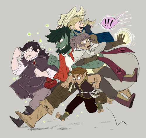 ellengilmore:  Got around to drawing the party for a campaign I’ve been in for a few months now– I love these guys so much! My character is Temperance <3 (click for better quality)(Elenteon was designed by @fefisbf on Instagram - go check out