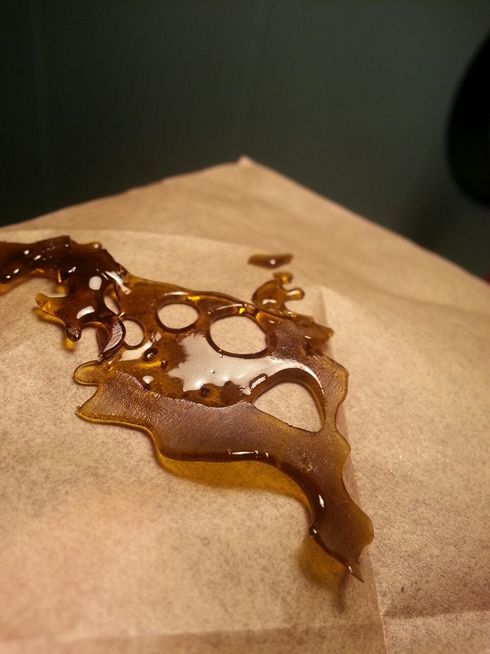 indica-lungs:  Some super potent Critical Plus shatter. Its Big Bud x Skunk and it