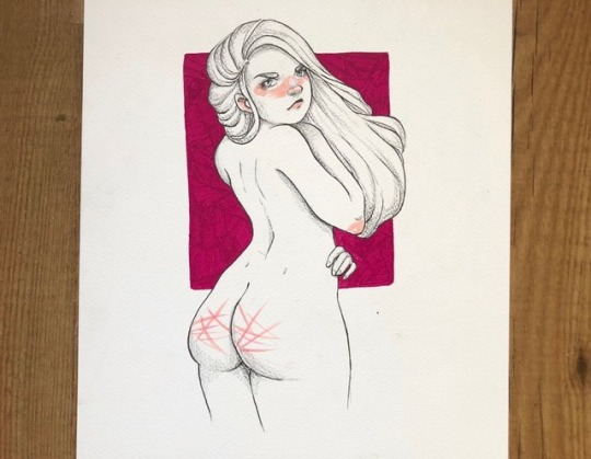 artbyluxje:  Inktober | Day 4. Girl who got punished. Oh no!