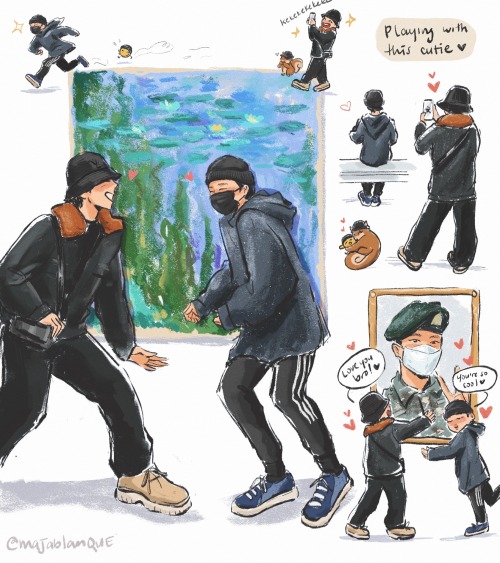 This Cutie With His Hoseokie Hyung In Paris