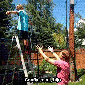 gif-guy:  Other Funny Gifs http://gif-guy.tumblr.com/  Translation:Trust me, son.Rule number 1, don’t trust anybody.