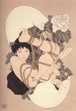 pixography:  Takato Yamamoto ~ “Heisei Esthiticism” Japanese artist Takato Yamamoto’s self described “Heisei Esthiticism” style casts figures reminiscent of the work of Victorian pornographer Franz von Bayros in their creative positioning and