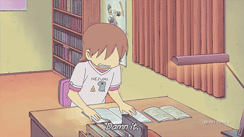 anime study hard chibi