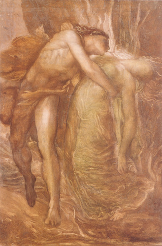 george-frederick-watts: Orpheus and Eurydice, George Frederick WattsMedium: oil,canvas