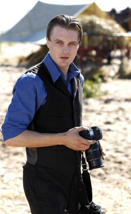 2011 Sept 30- Michael Pitt photographing Gretchen Mol on set of Boardwalk Empire