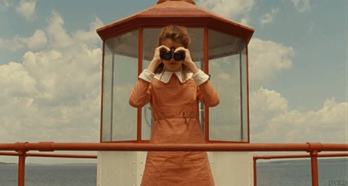 iwrd:  MOONRISE KINGDOM          2012 “Why do you always use binoculars? … It helps me to see things closer, I pretend it’s my magical power.” 