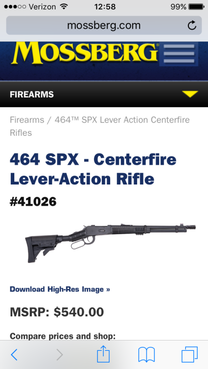 never-let–it-die:  frosty-the-snowden:  never-let–it-die:  never-let–it-die:  http://www.mossberg.com/product/464-spx-centerfire-lever-action-rifle-41026/  @butformyselfiamgone  I have a 464 but it’s got the standard wood furniture and doesn’t
