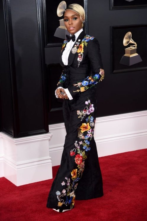 monaedroid:Janelle Monáe attends the 60th Annual GRAMMY Awards Madison Square Garden , New York City