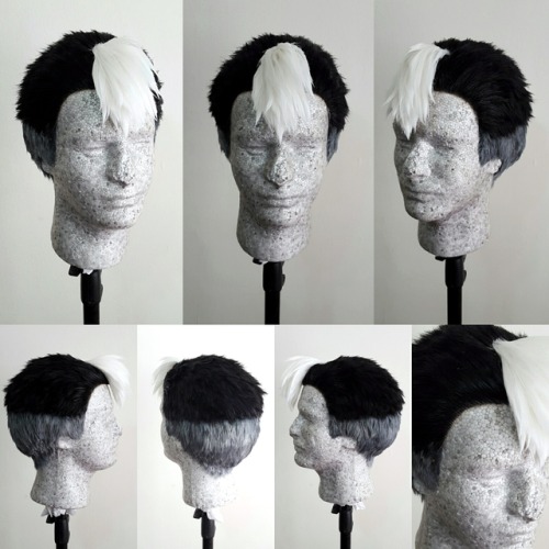 Shiro (Voltron) wig commission Base wig used: Marty in Black, Marty in Silver (custom dyed), and wef