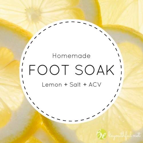 ‘Cause you gotta give your feet some love, too. http://beyouthful.net/lemon-foot-soak/