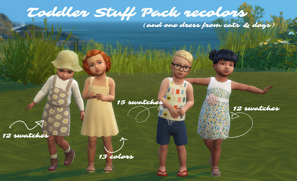 Simmingbee — 🌻 Toddler Stuff Recolors 🌻 (and one dress from
