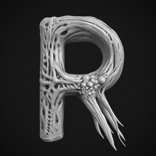 «r» @36daysoftype #36daysoftype #36days_r #font #typography #typeface #zbrush #zbrush2018 #3d #cg #c