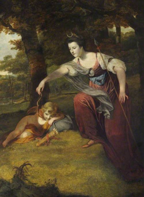 hildegardavon:Sir Joshua Reynolds, 1723-1792 Diana disarming Cupid (Elizabeth Dashwood, Duchess of M