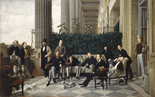 &ldquo;Le Circle de la Rue Royale&rdquo; James Tissot, 1868, Oil on canvas. Musée d'Orsay. As a comm